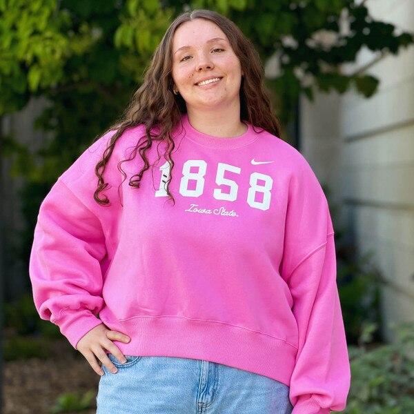 Nike Women's I-State Pink FA26 Fleece Crewneck Sweatshirt